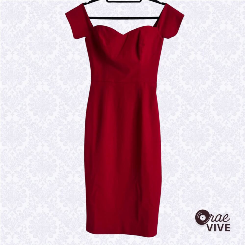 Dress The Population Womens XS Garnet Bailey Off Shoulder Dress